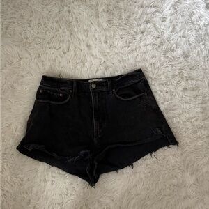 Women's Black Denim Shorts
